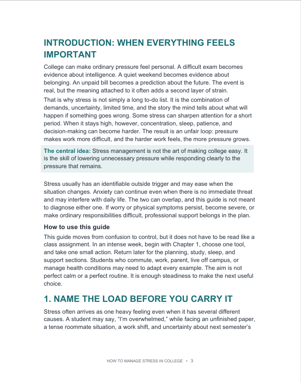 How To Manage Stress In College