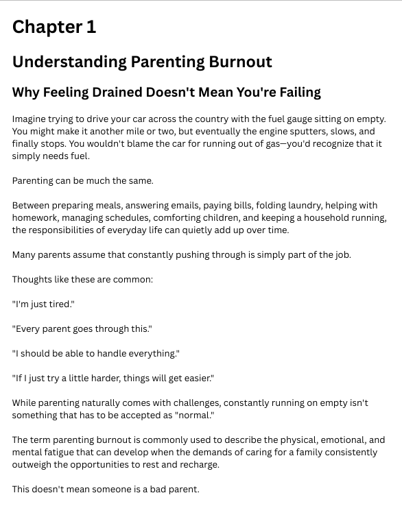 The Parenting Burnout Recovery Journal