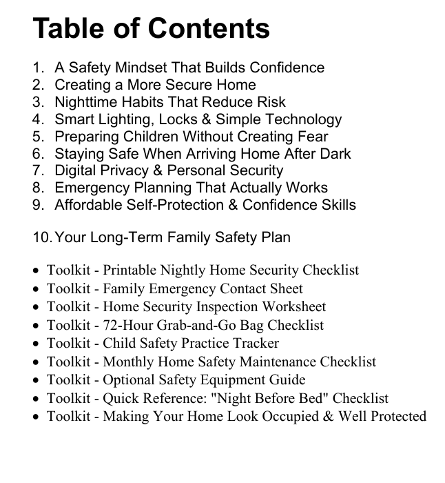 The Single Mom's Nighttime Safety & Security Guide