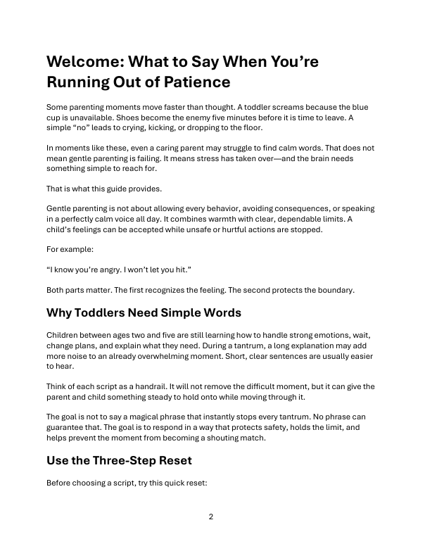 The Gentle Parenting Script Book: 50+ Phrases for Toddler Tantrums